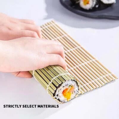 Classic Bamboo Sushi Rolling Mat - Eco-Friendly 24x24cm Kitchen Tool for Perfect Sushi