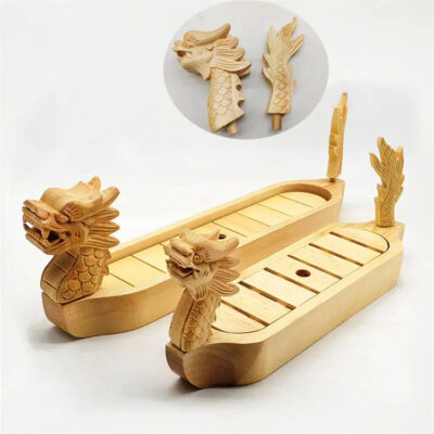 Custom Logo Japanese Dragon Sushi Tray - Elegant Lacquer-Style Seafood Plate